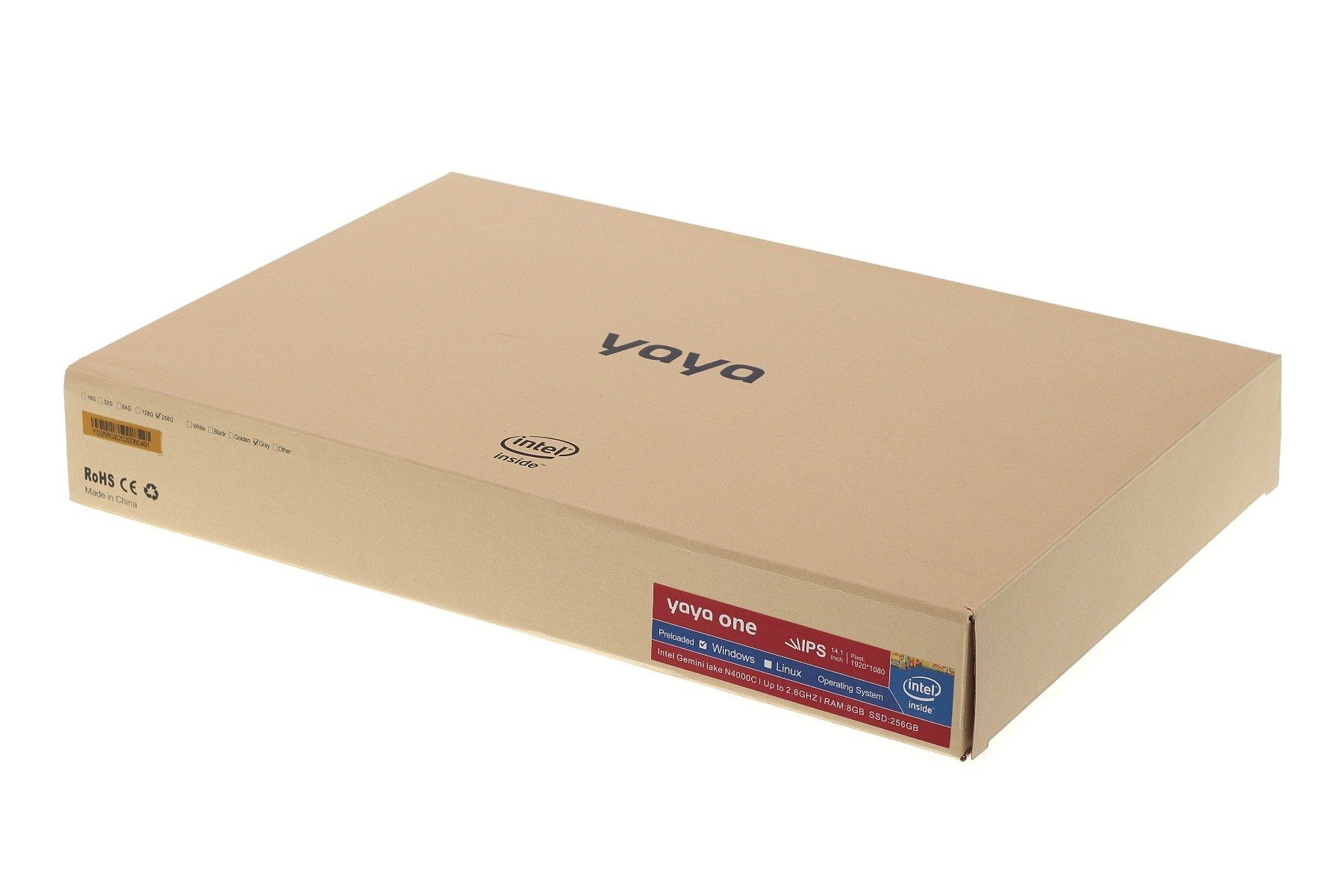 YAYA ONE Windows 10 Home Notebook (35,60 cm/14 Zoll, Intel Celeron N4020, Intel UHD-Grafik 600, 256 GB SSD, 8 GB RAM + Webcam + Lange Akkulaufzeit + Windows 11 kompatibel)