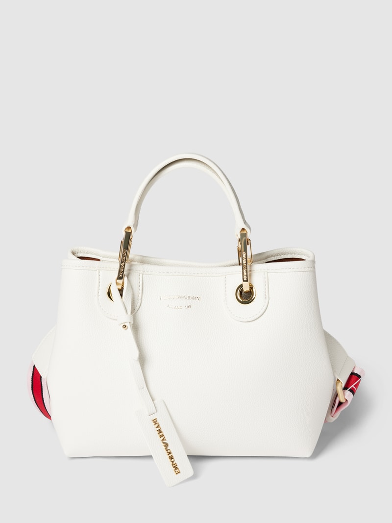 Handtasche mit Label-Details in weiß