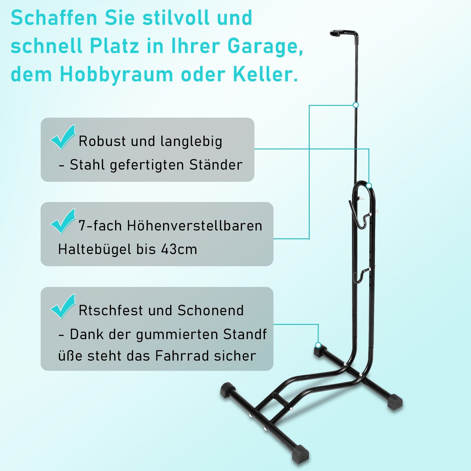 Gimisgu Fahrradständer Fahrradständer Ausstellungsständer Bodenständer freistehend Radständer