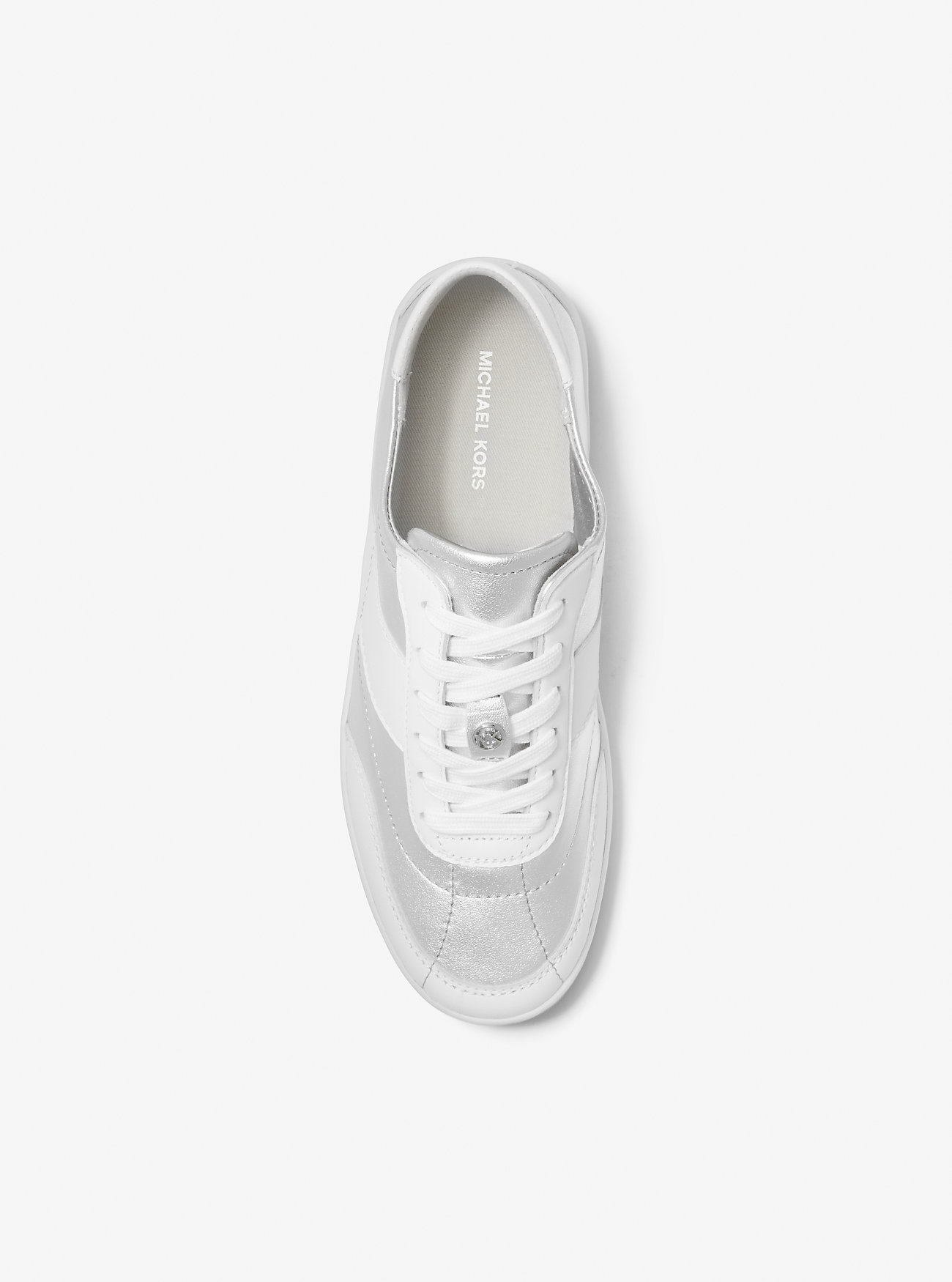 Kaycee Metallic Leather Sneaker - SILVER