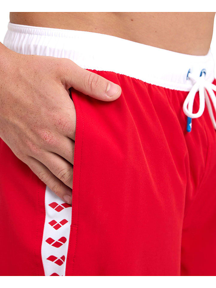Arena Badeshorts in Rot/ Weiß günstig kaufen