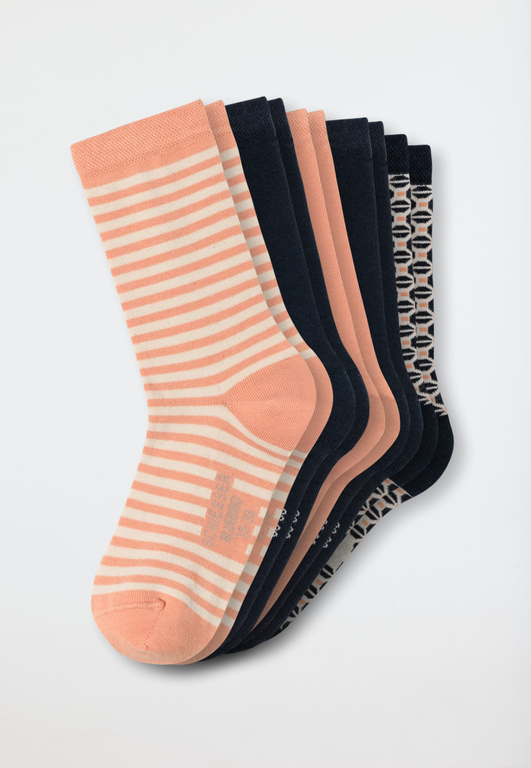 Damensocken 5er-Pack stay fresh uni/gemustert mehfarbig - Bluebird