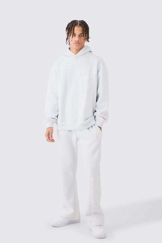 Oversize Hoodie-Trainingsanzug mit Graffiti-Print