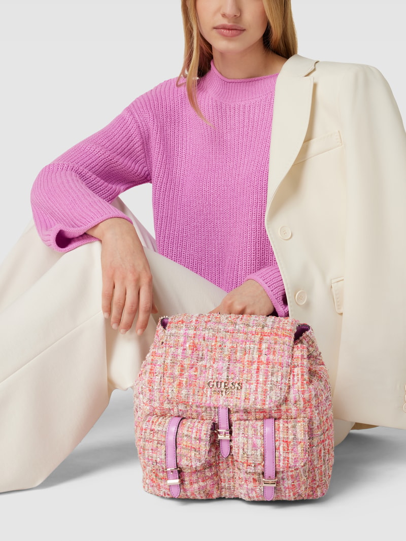 Rucksack in Bouclé-Optik Modell 'ADAM' in pink
