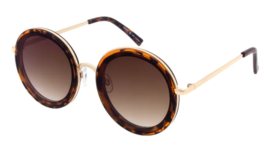 GNTM Sonnenbrille Metall Havanna Braun Rund