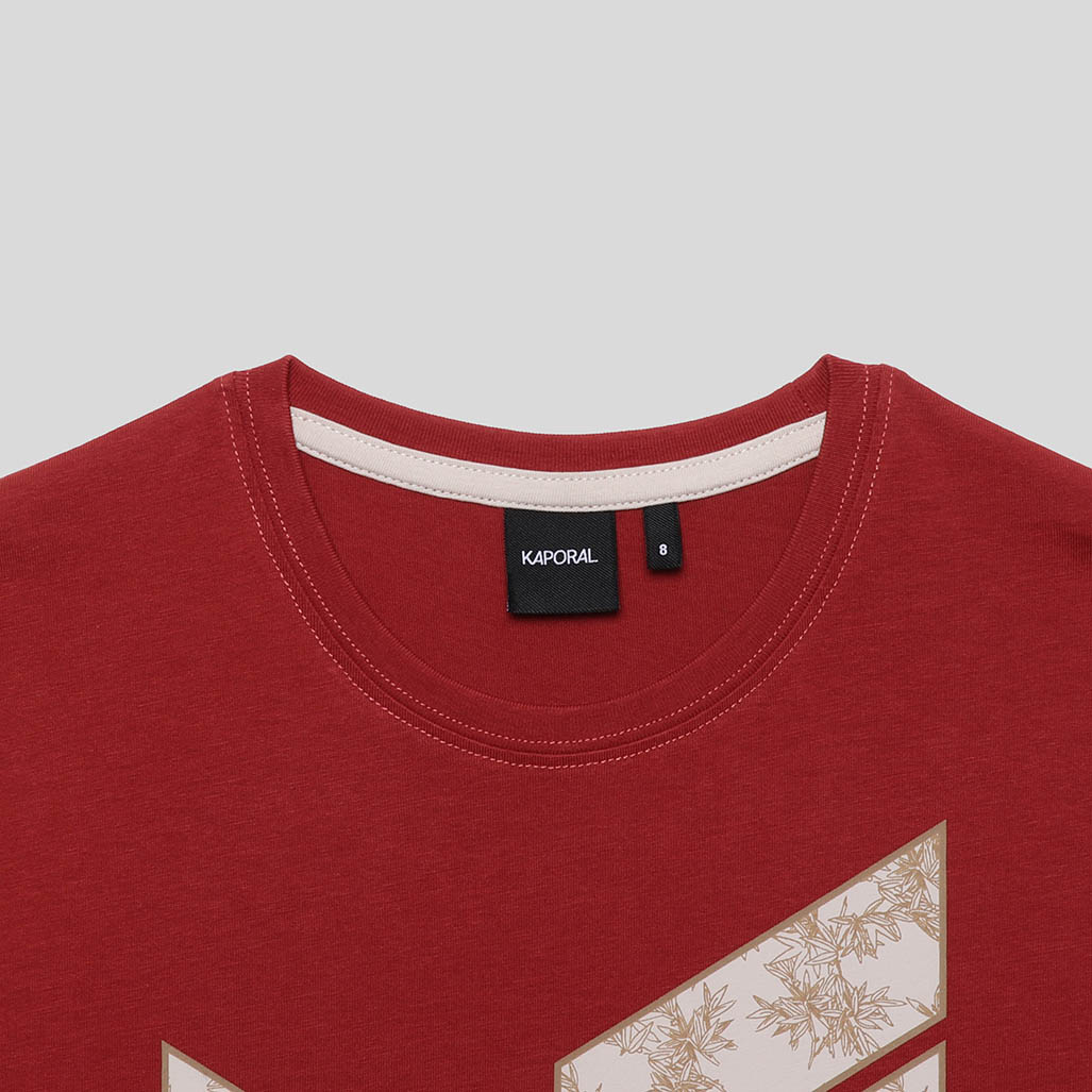 OLSEN  T-shirt rouge garçon 100% coton