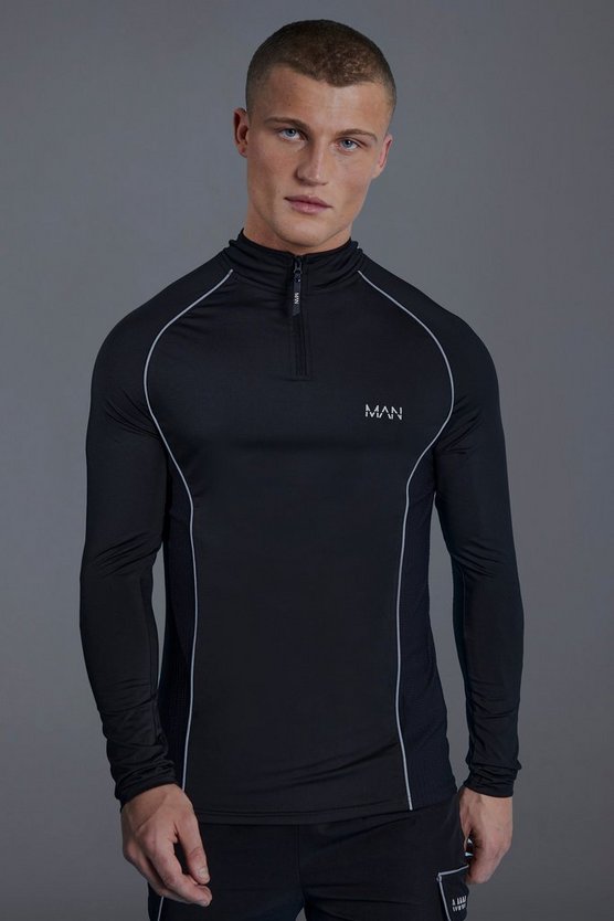 Man Active Mesh-Oberteil mit 1/4 Reißverschluss