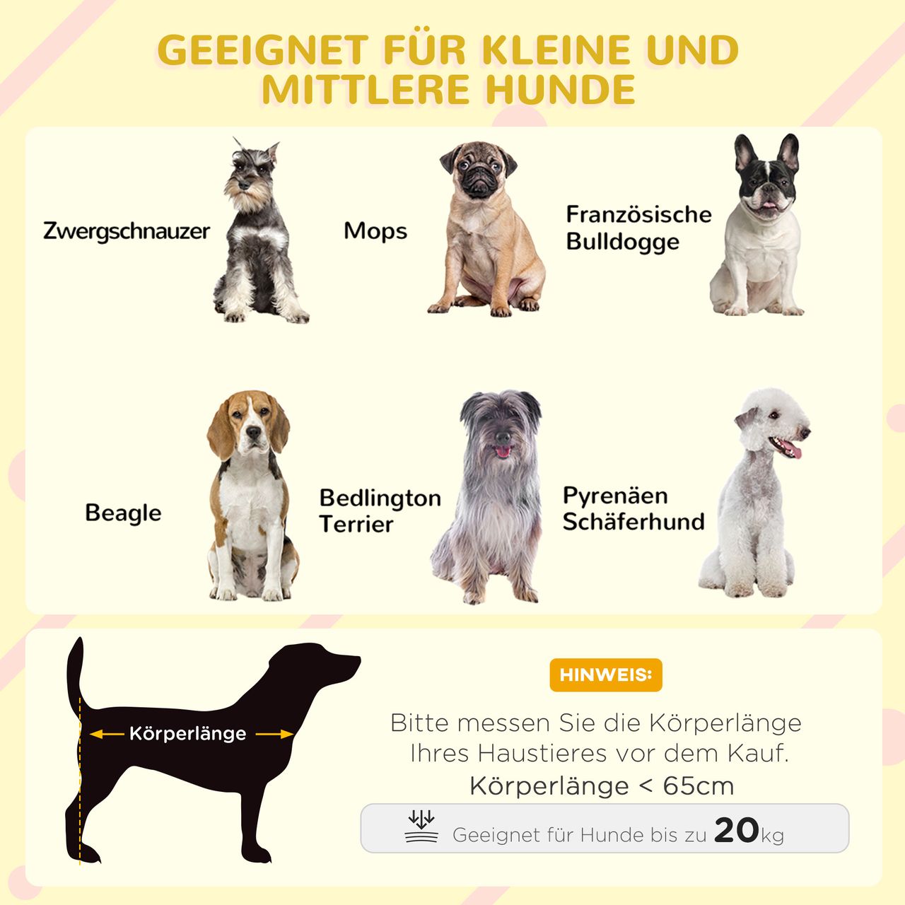 PawHut Hundehütte Hundehaus mit Balkon Erhöhtes Kleintierhaus mit Treppe Fenster