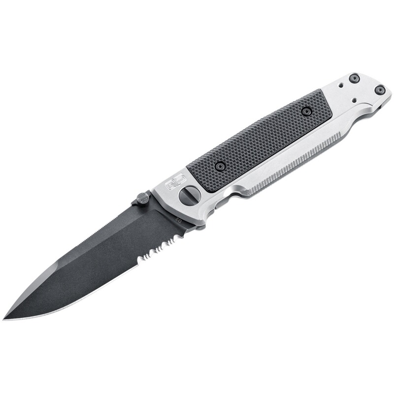 Walther Einhandmesser Q5 Steel Frame Folder Black Serrated