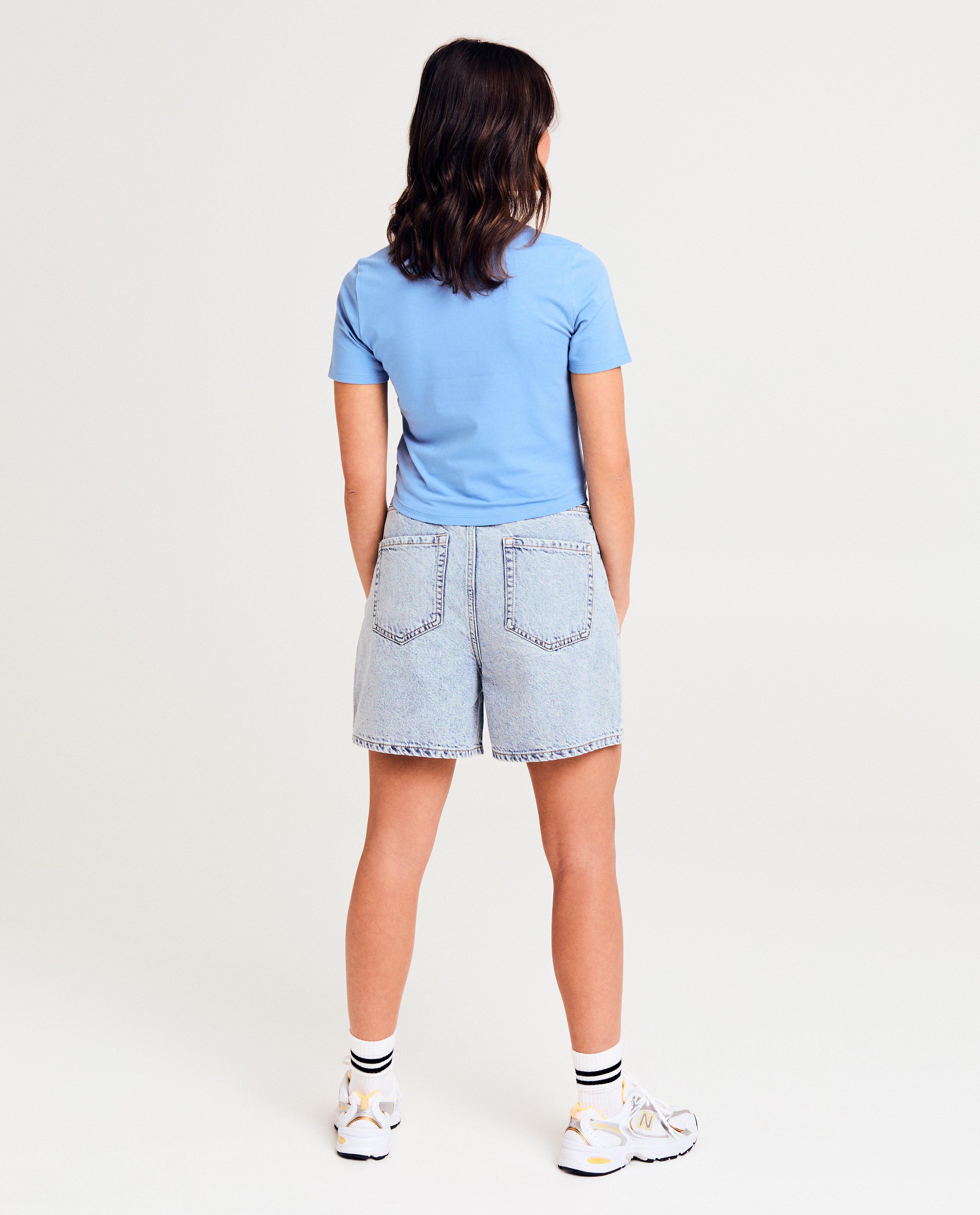 Pantaloni scurți din denim albastru deschis Groggy, albastru deschis