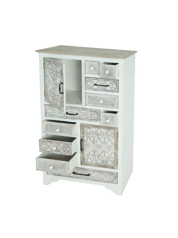 MCW Apotheker Kommode J48 Shabby-Look Vintage, Weiß-braun günstig kaufen onesize