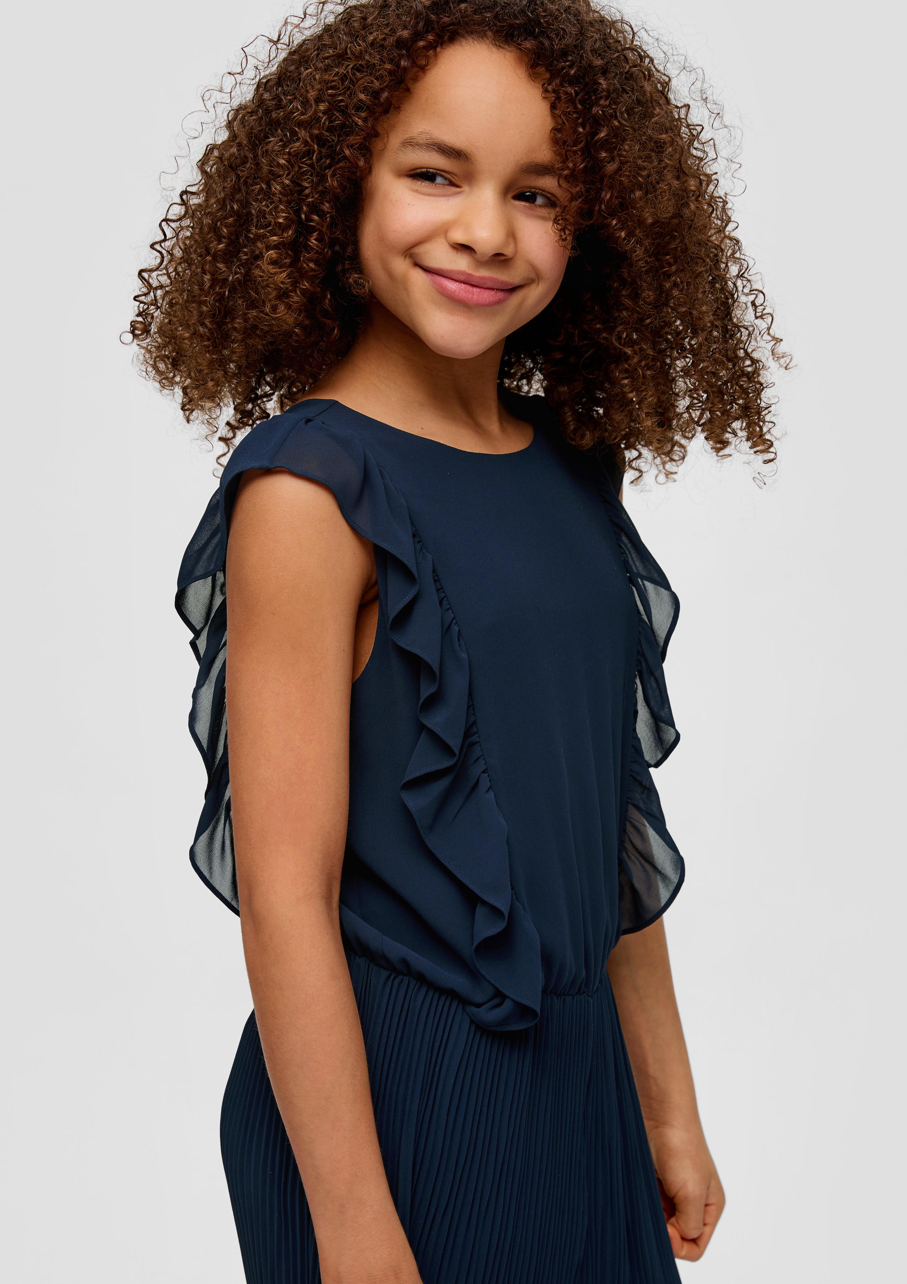 Plissierter Jumpsuit mit Volants-Details  2145492-5952
