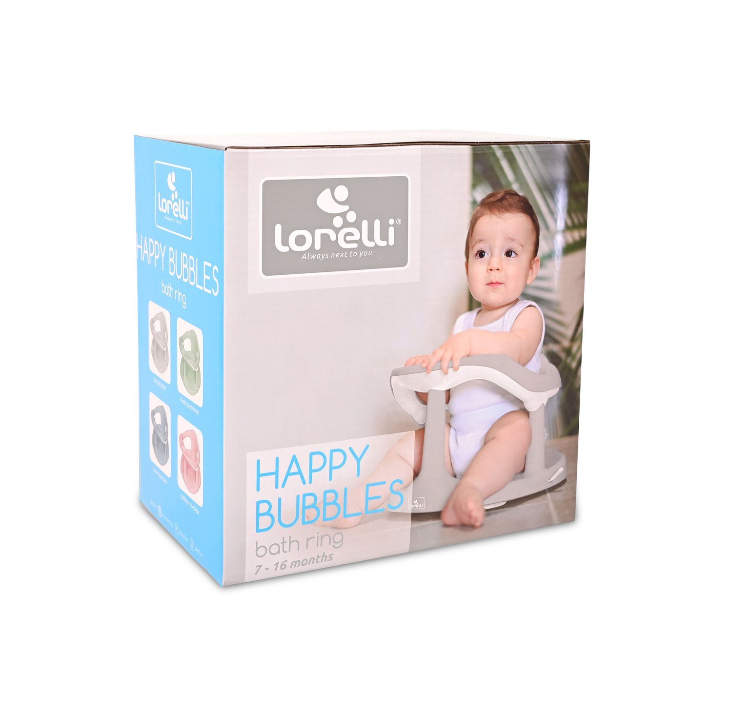 Lorelli Badesitz Badewannensitz Happy Bubbles, rutschfeste Basis, hohe Rückenlehne