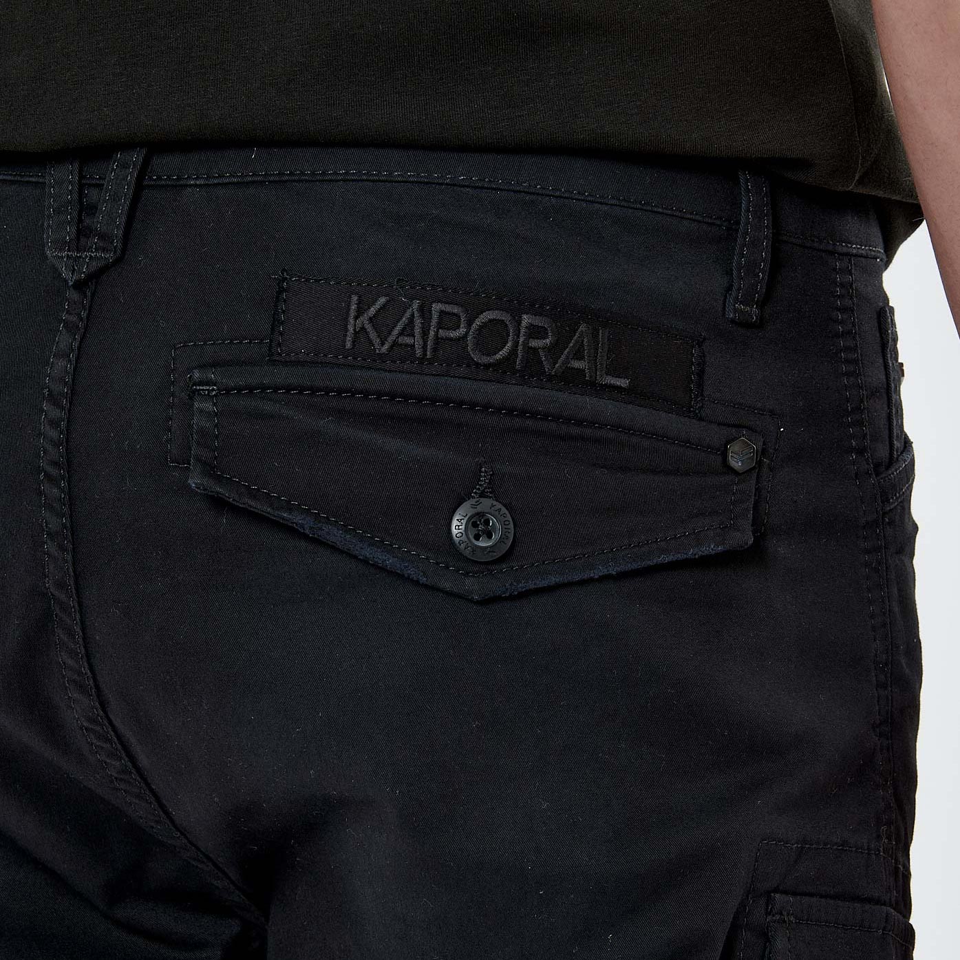 KALIS  Jean relaxed straight noir homme