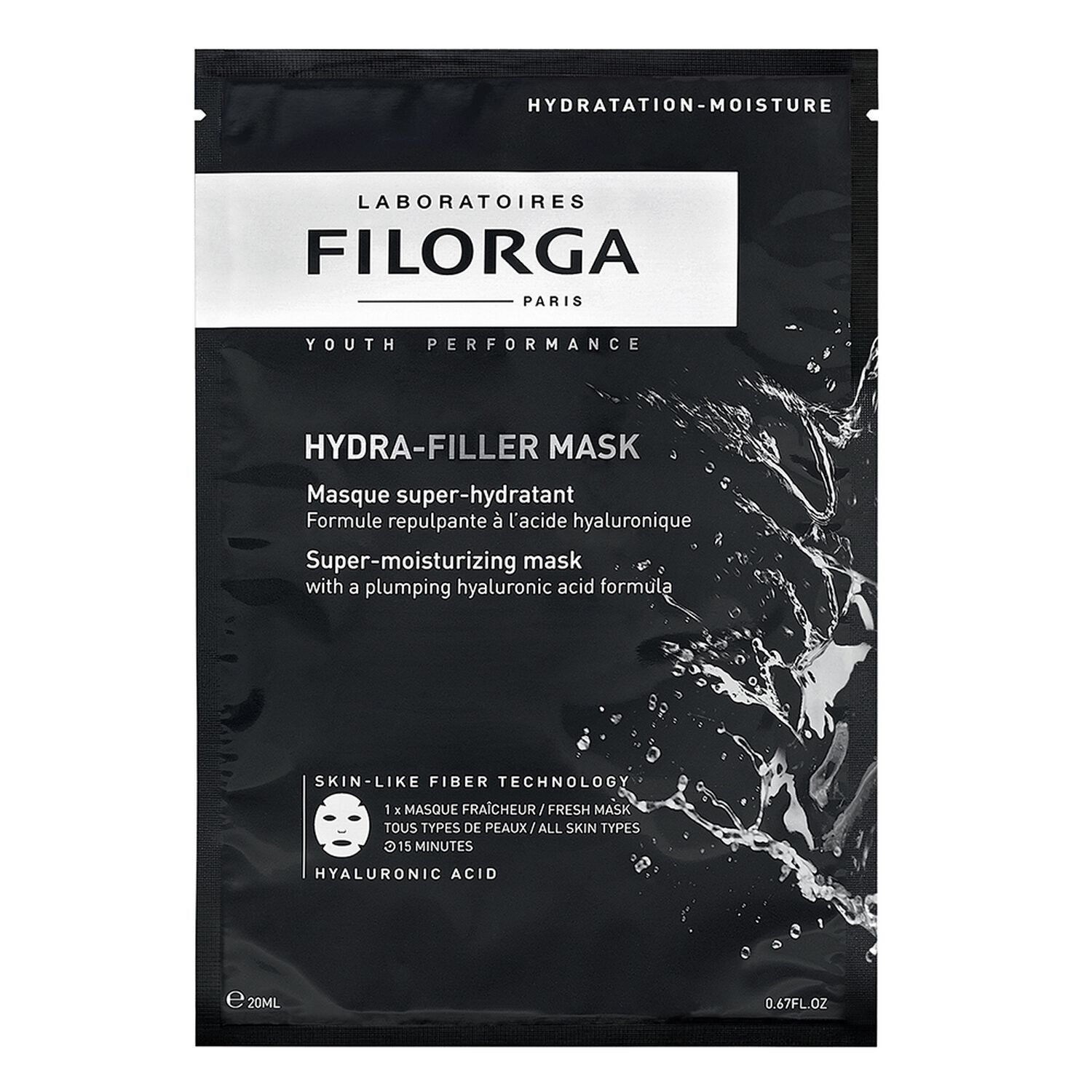 Filorga Hydra-Filler Mask Masque visage tissu hydratant à l'acide hyaluronique anti-âge