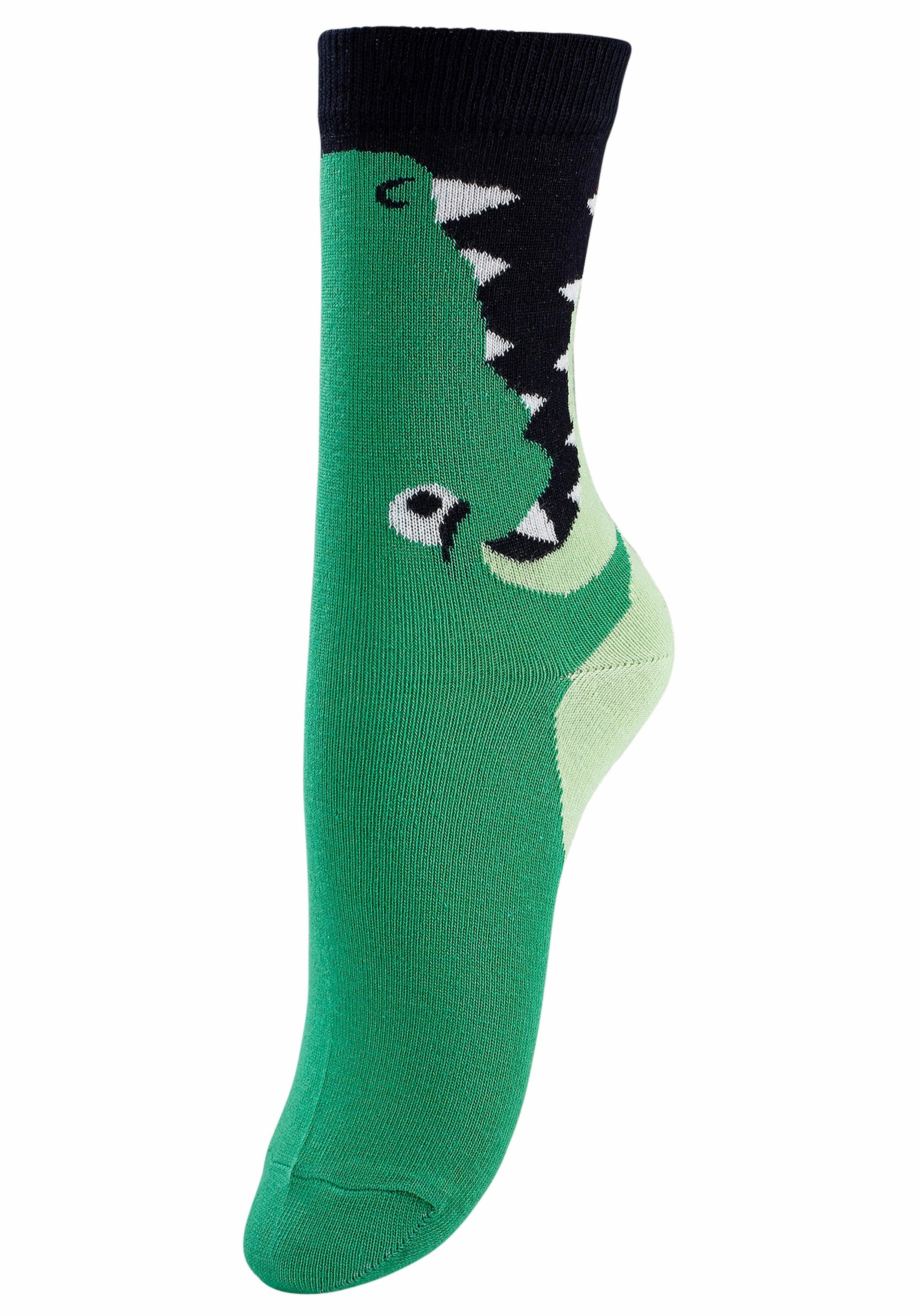 Socken (5-Paar) mit Tiermotiven