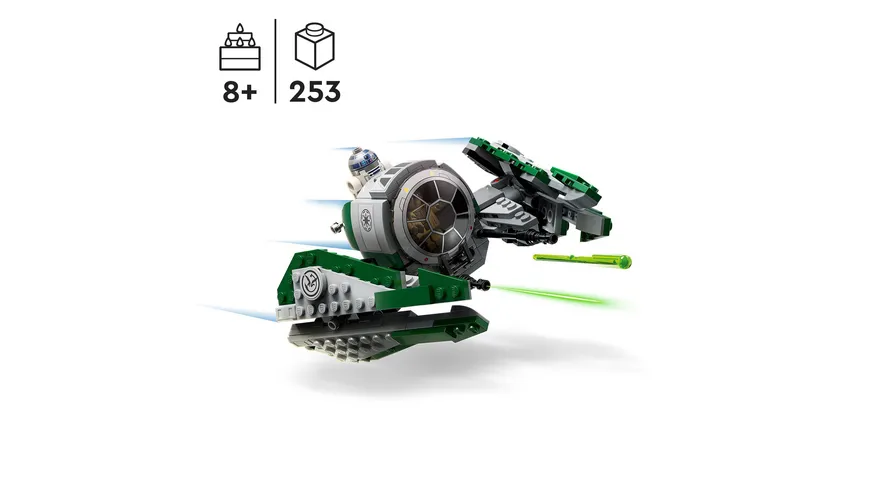 LEGO Star Wars 75360 Yoda's Jedi Starfighter Bauspielzeug mit Yoda und R2D2-Figur