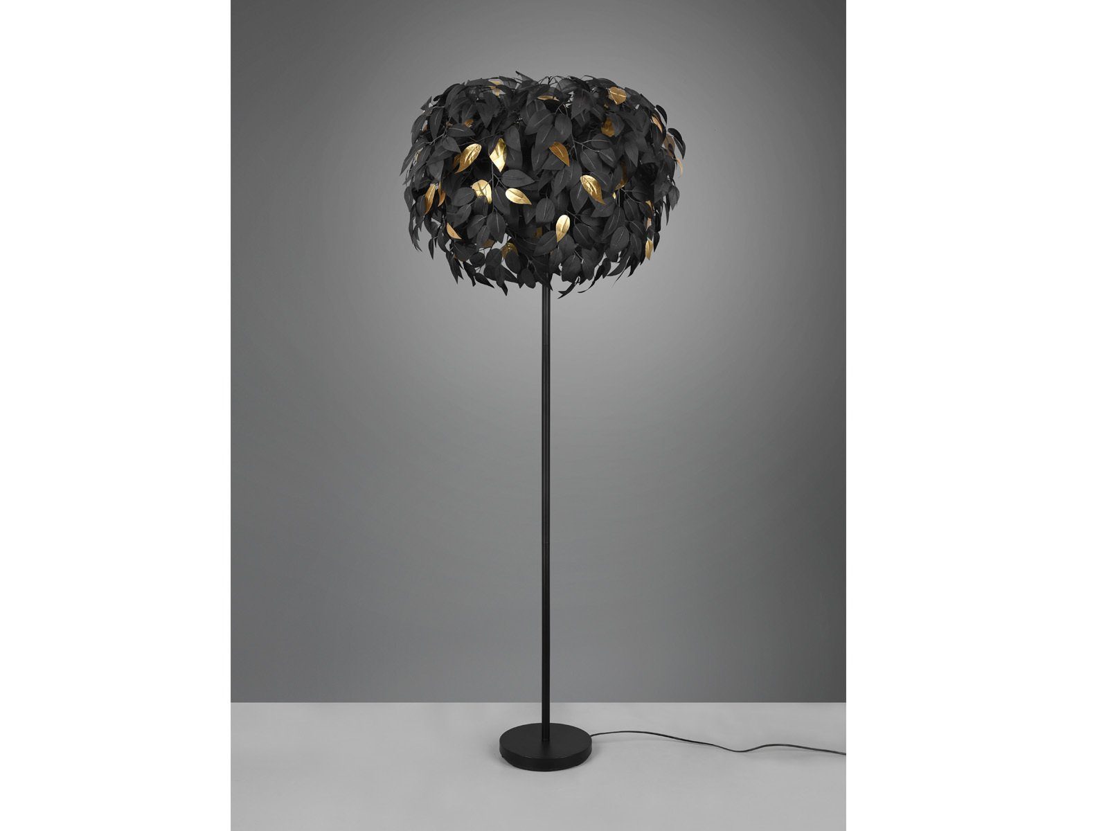 meineWunschleuchte LED Stehlampe, Dimmfunktion, LED wechselbar, Warmweiß, ausgefallene moderne Desig-ner skandinavisch Schwarz, dimmbar H: 180cm