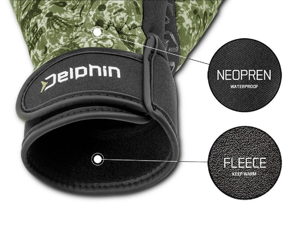 Delphin.sk Angelhandschuhe Neopren NeoFlix Winterhandschuh Fleece gefüttert Grip Angelhandschuh perfekte Accessoire, um Ihre Hände warm und trocken zu halten