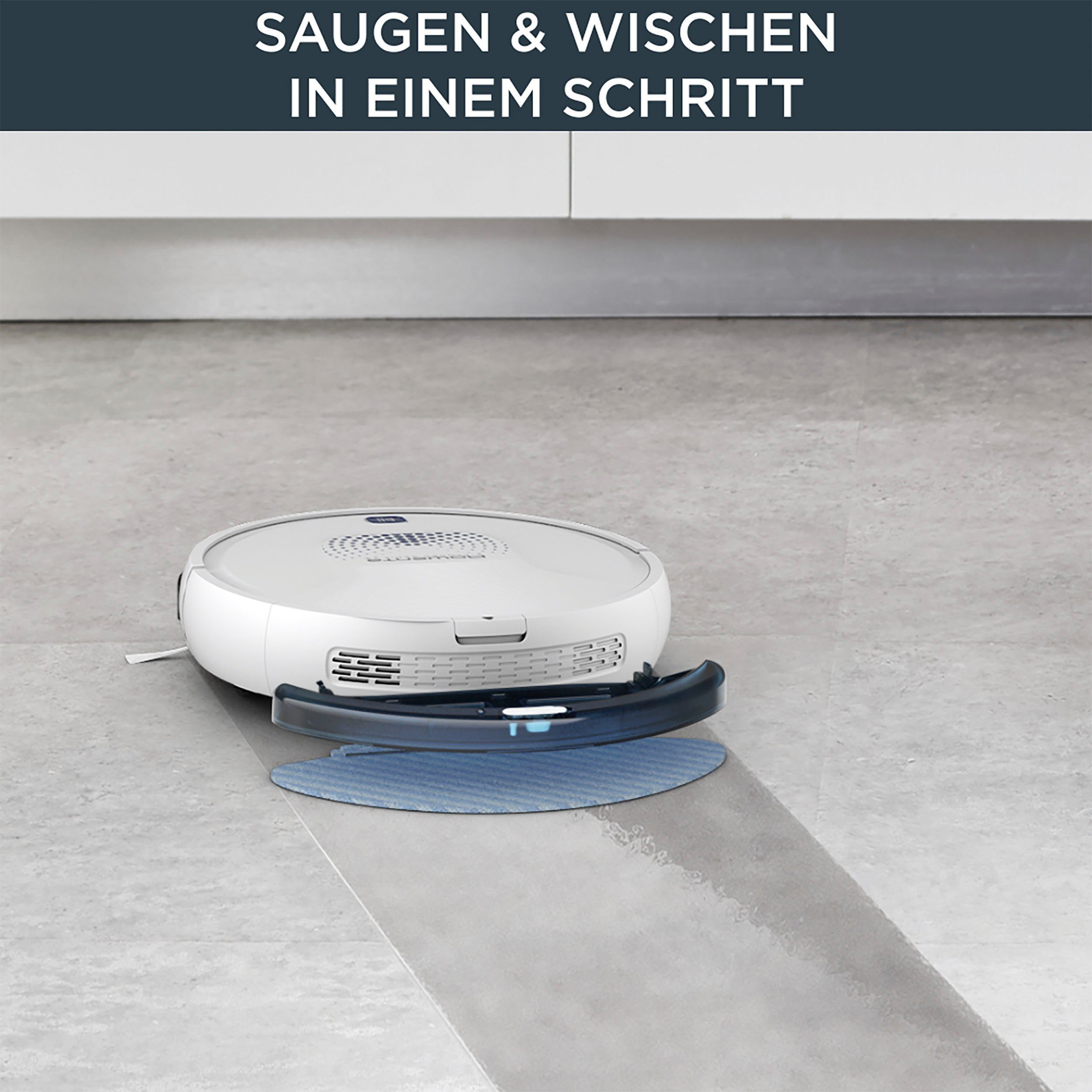 Rowenta Saugroboter RR8277 X-Plorer Serie 45 Aqua, zentrale Bürste, Appsteuerung, 150 Min. Laufzeit, 90m²