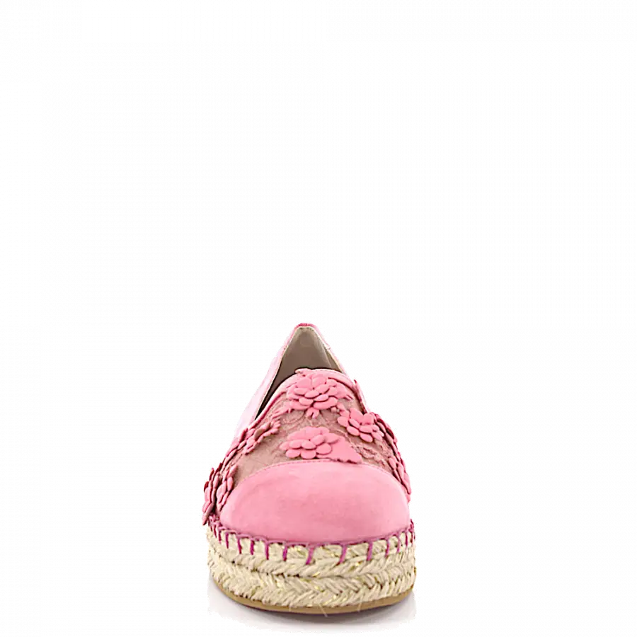 Elie Saab - Espadrilles Blumenmuster rosa - pink