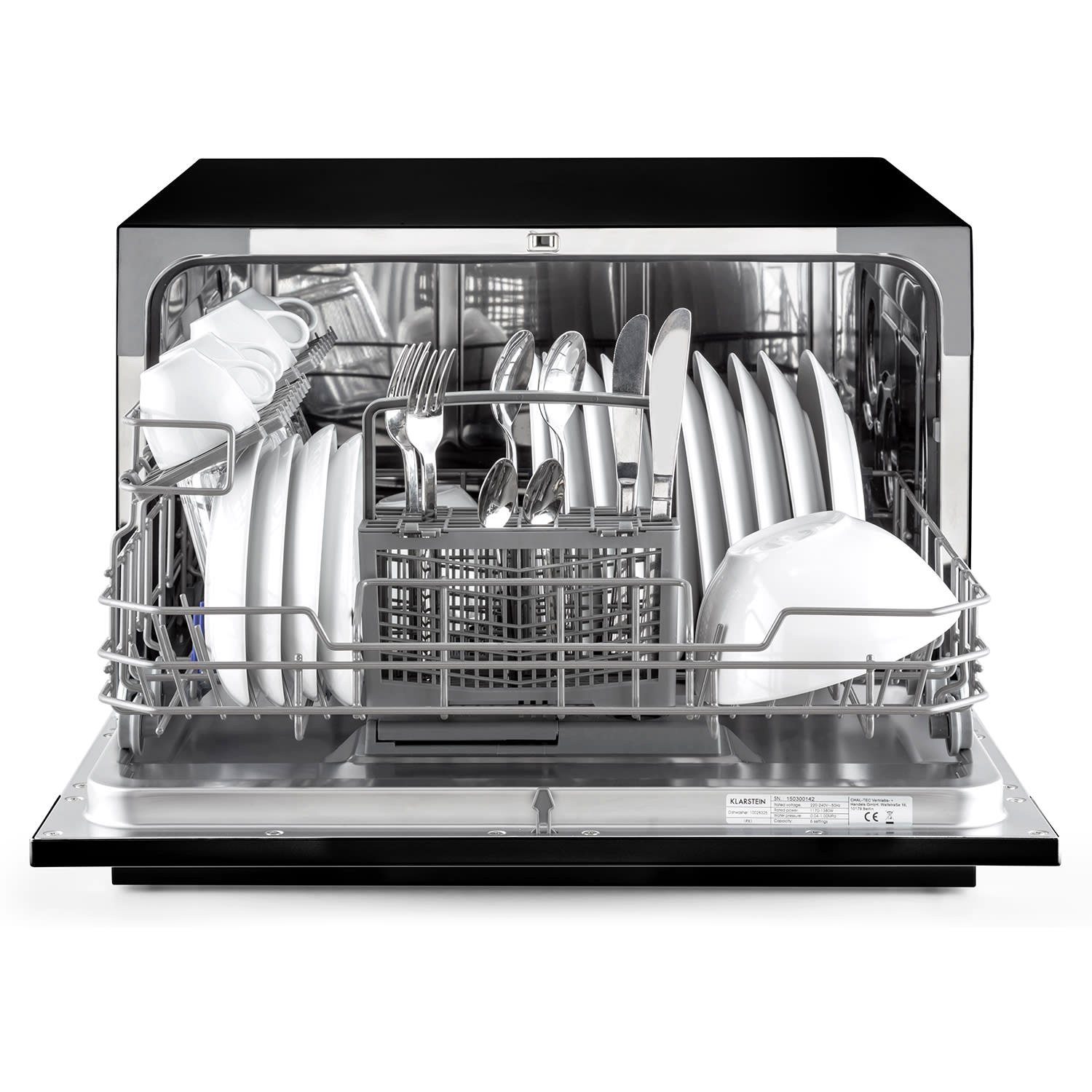 Klarstein Standgeschirrspüler Amazonia 6 Geschirrspüler 1380W 6 Maßgedecke Tasten-Armatur, 10028326A, 6 l, Einbau Geschirrspülmaschine Spülmaschine Einbaugeschirrspüler