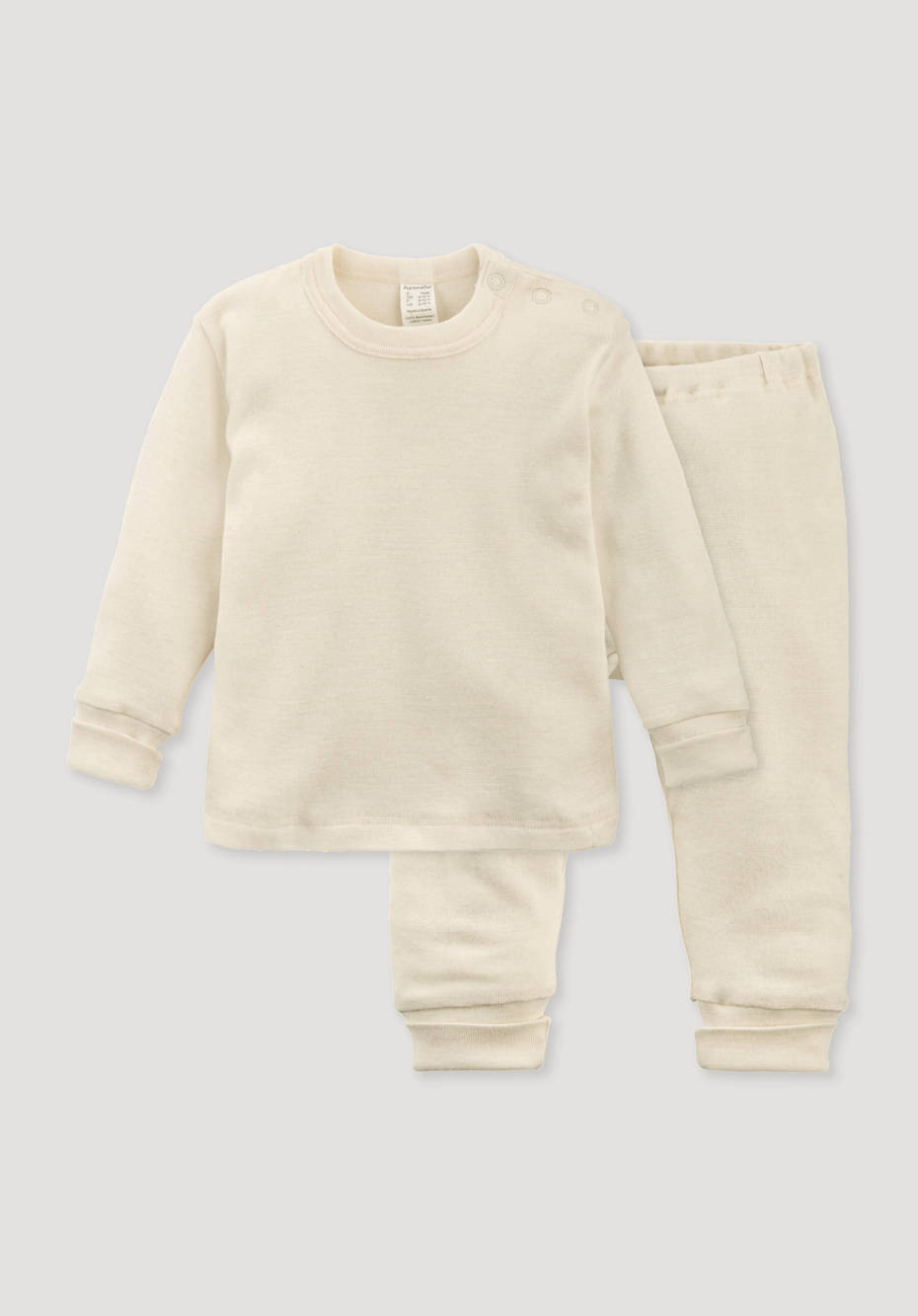 Pyjama aus Bio-Baumwolle mit Merinowolle und Seide