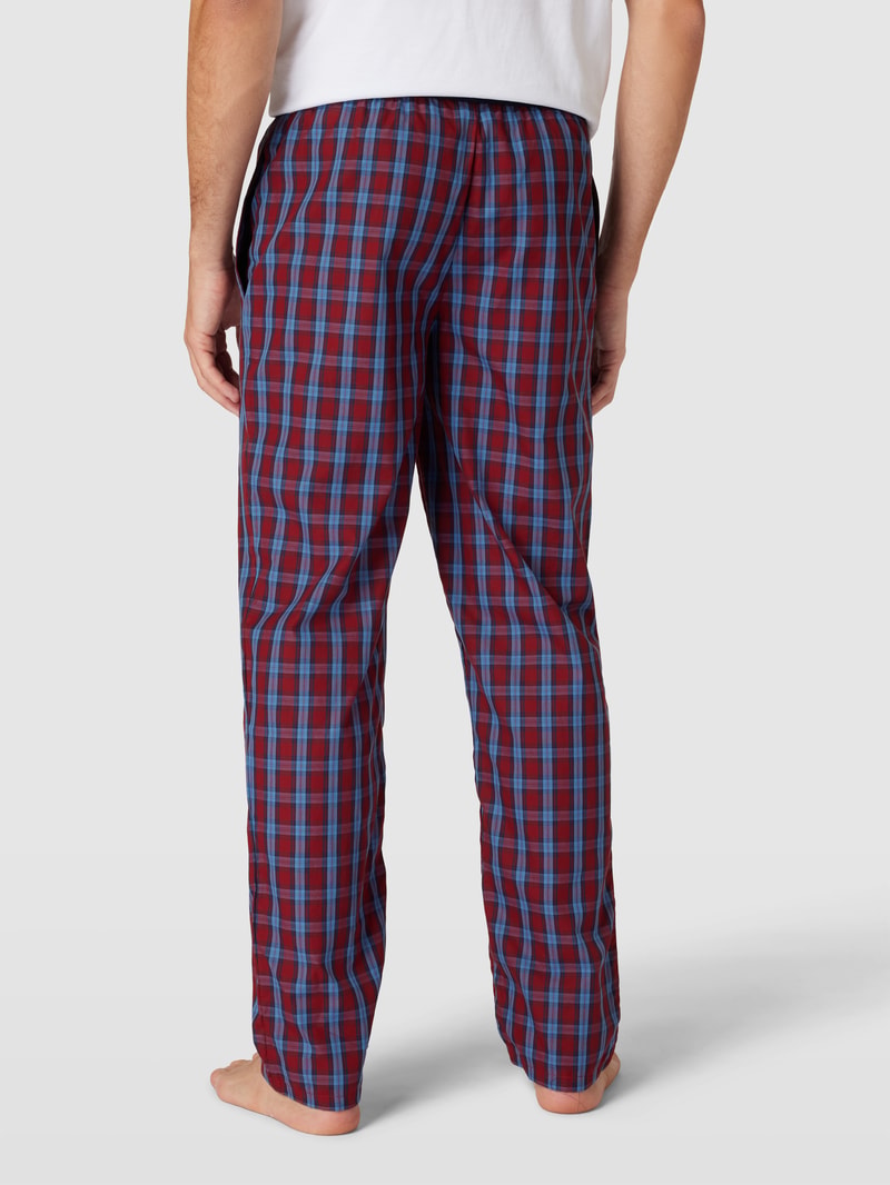 Pyjama-Hose mit Allover-Muster in bordeaux rot