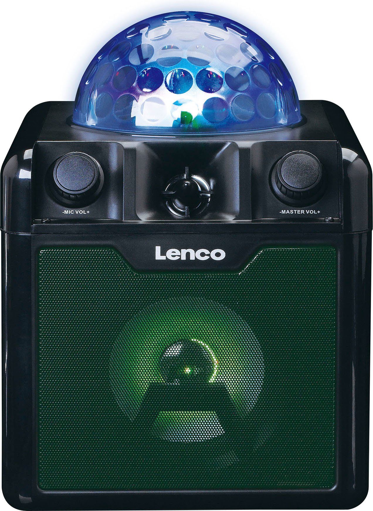 Lenco BTC-055BK - Karaoke Lautsprecher mit Bluetooth und Mikrofon 2.0 Party-Lautsprecher (Bluetooth, 8 W)