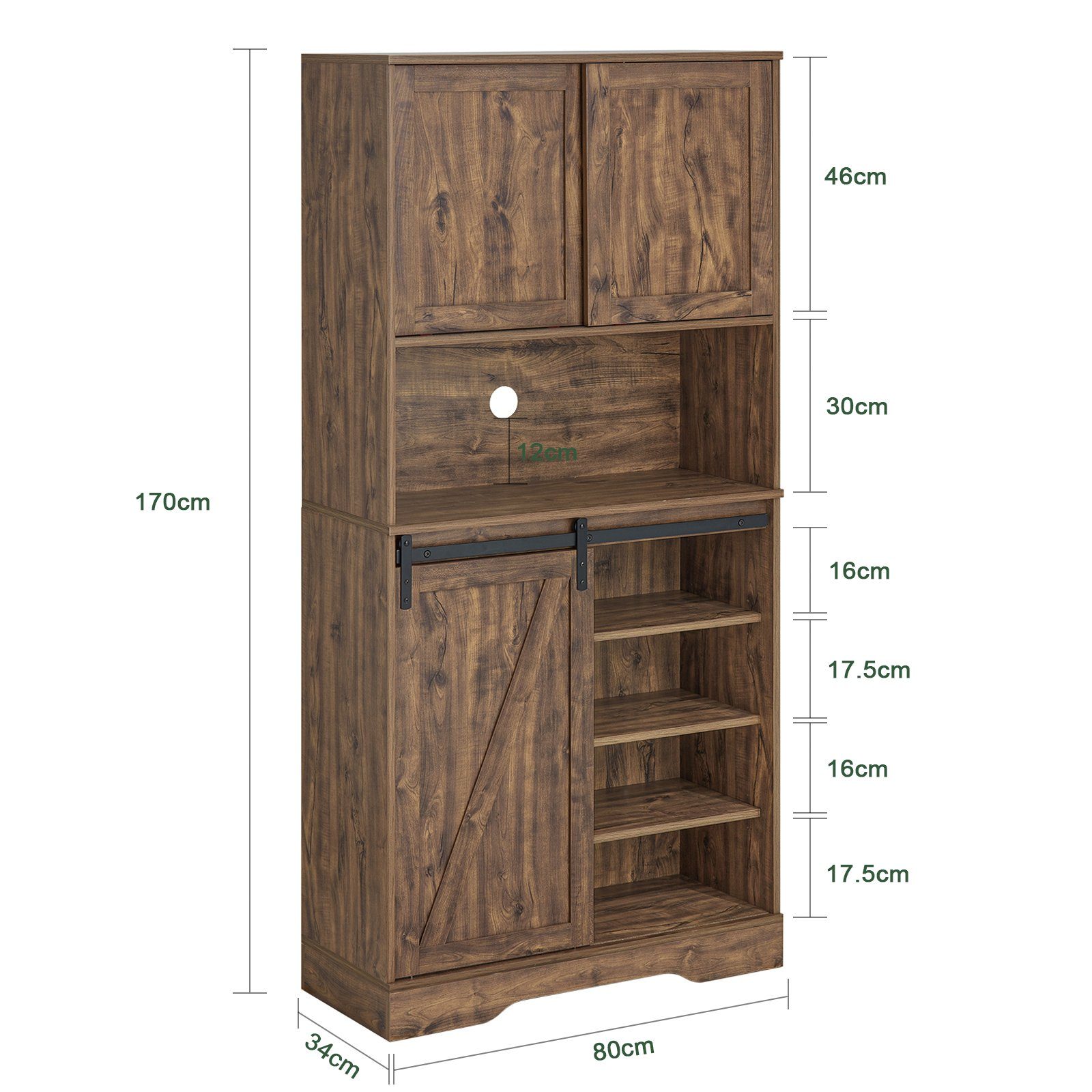 SoBuy Buffet FSB83 Sideboard Kommode Küchenschrank Flurschrank Hochschrank