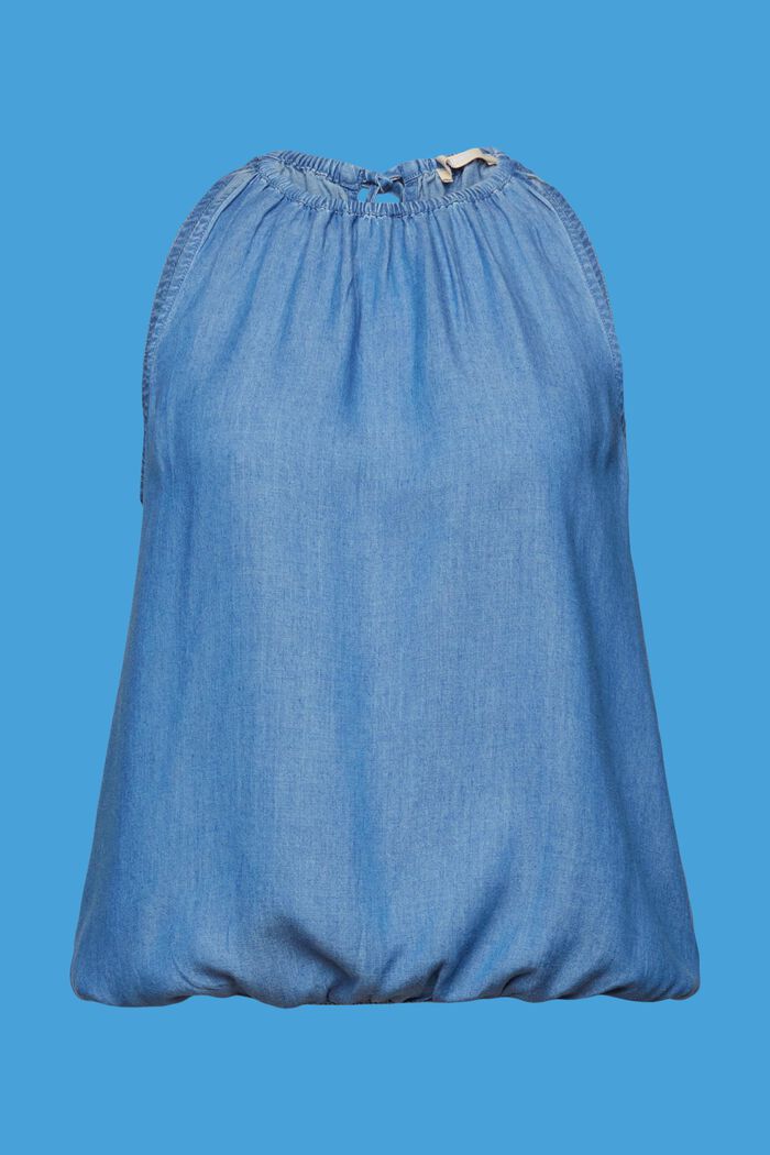 Ärmellose Bluse in Jeansoptik, TENCEL™