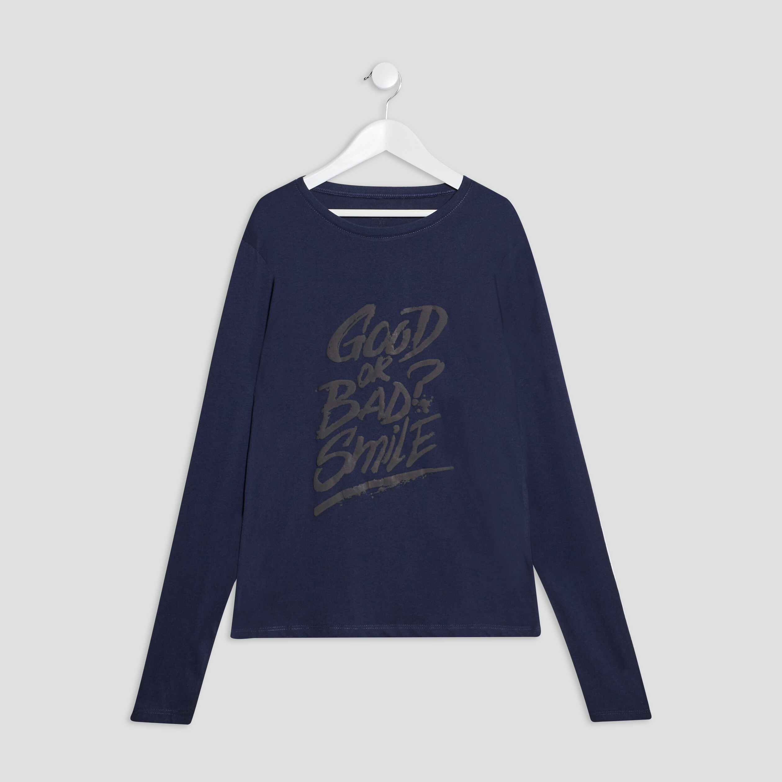 T-shirt manches longues bleu marine homme | La Halle