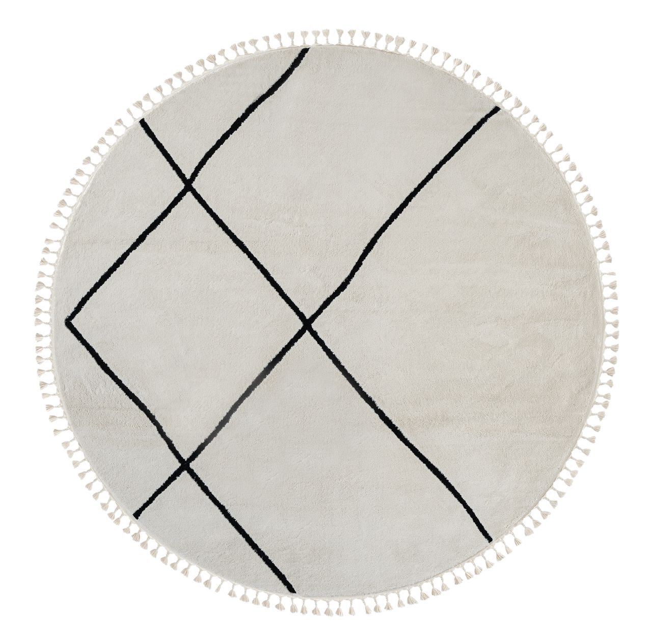 MyFlair Teppich Moroccan Hideaway, 240 cm x 240 cm, Farbe weiß, rechteckig, Florhöhe 19mm