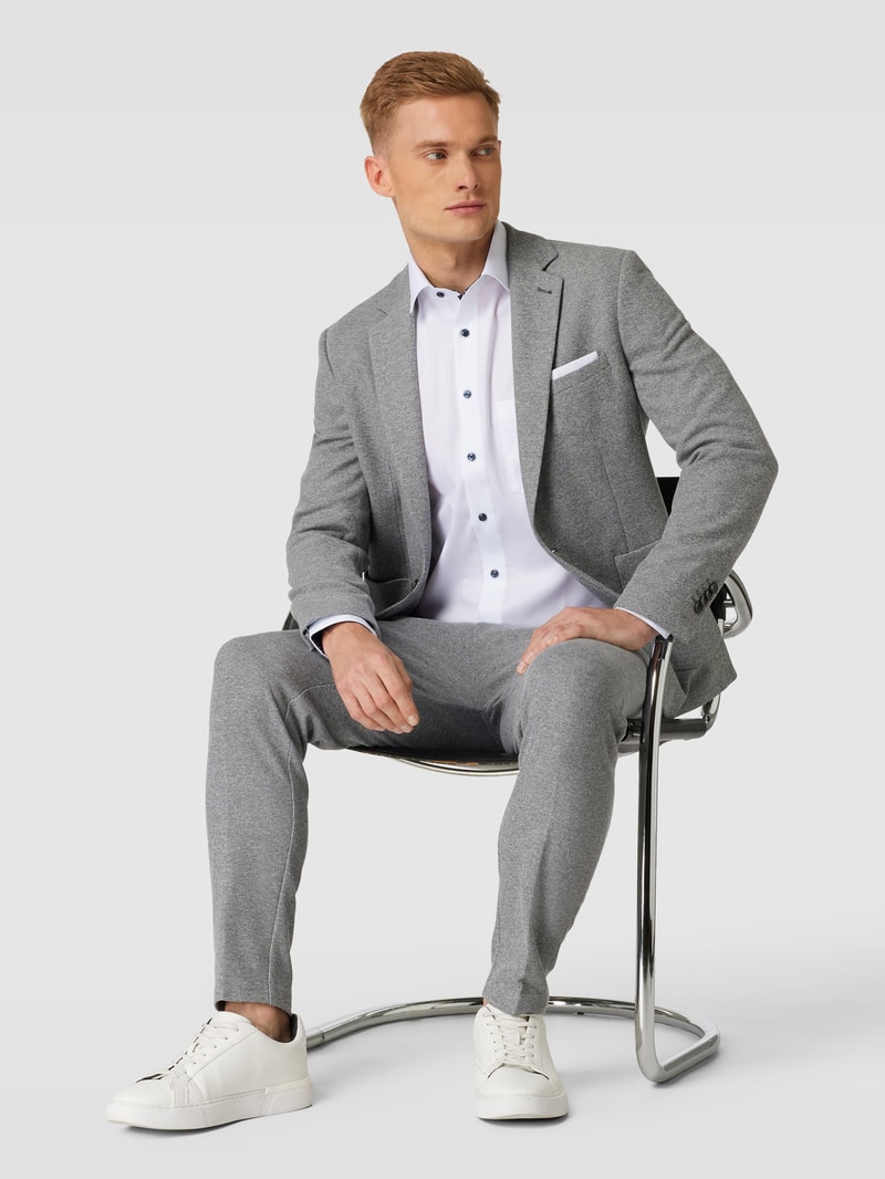 Stoffhose in melierter Optik Modell 'Juno' in silber