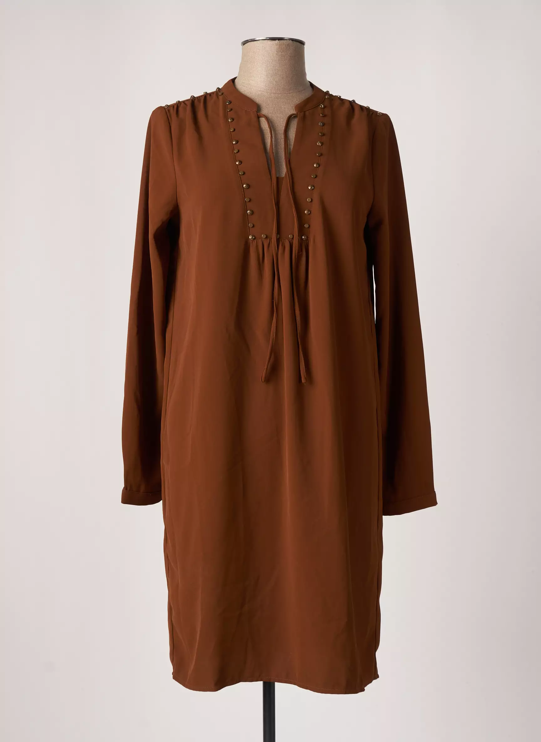 Geisha Robes Mi Longues Femme couleur marron