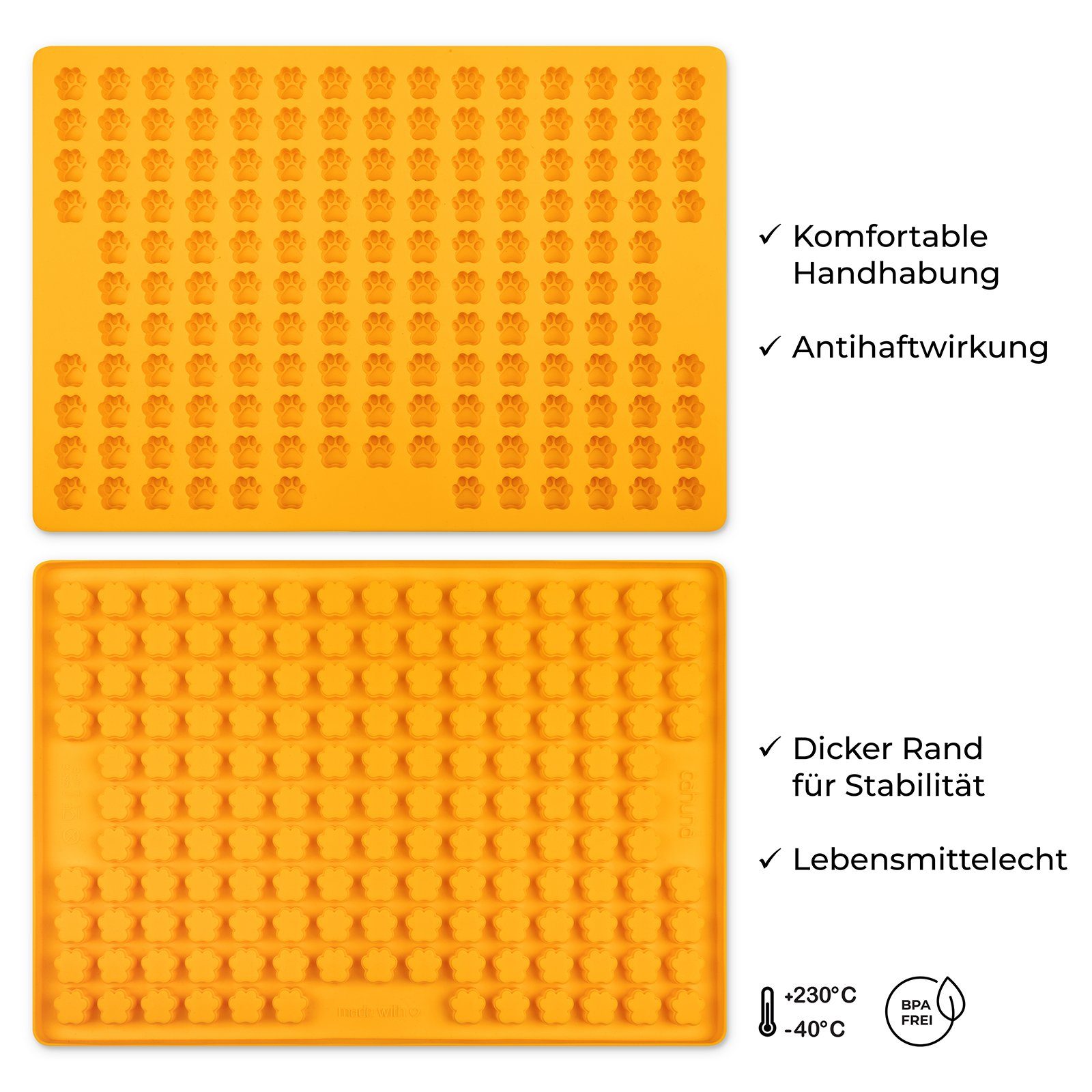 Lemodo Silikonform Backform für Hundekekse, Hundeleckerli backen, hergestellt aus Premium-Silikon mit Antihaftwirkung