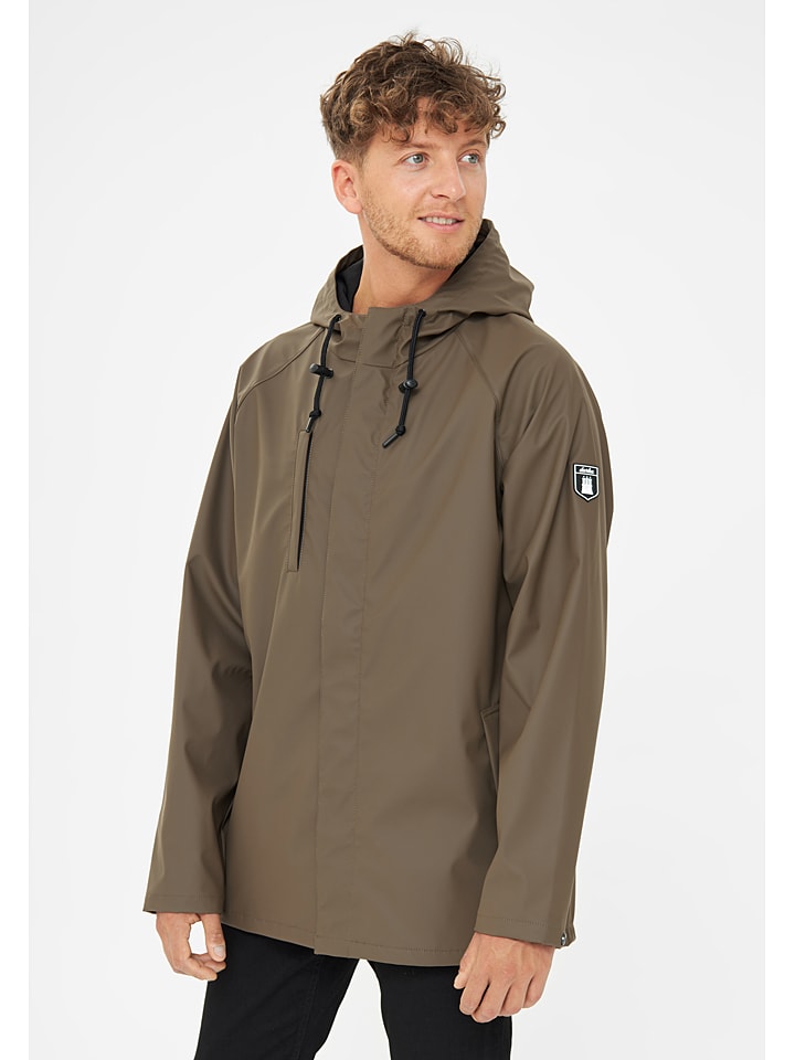 Derbe Regenjacke in Hellbraun günstig kaufen