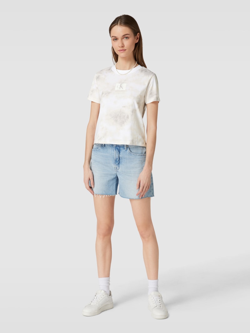 T-Shirt im Batik-Look Modell 'TIE DYE BABY' in beige