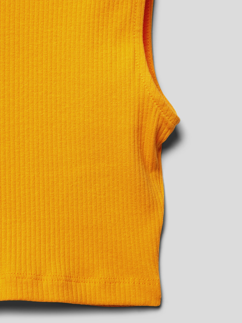Top in Feinripp-Optik Modell 'LINEA' in orange