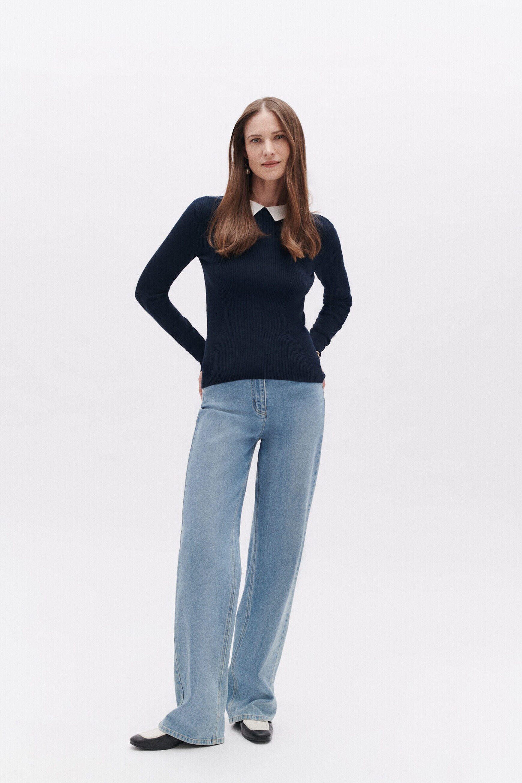 Pull margareth bleu marine femme