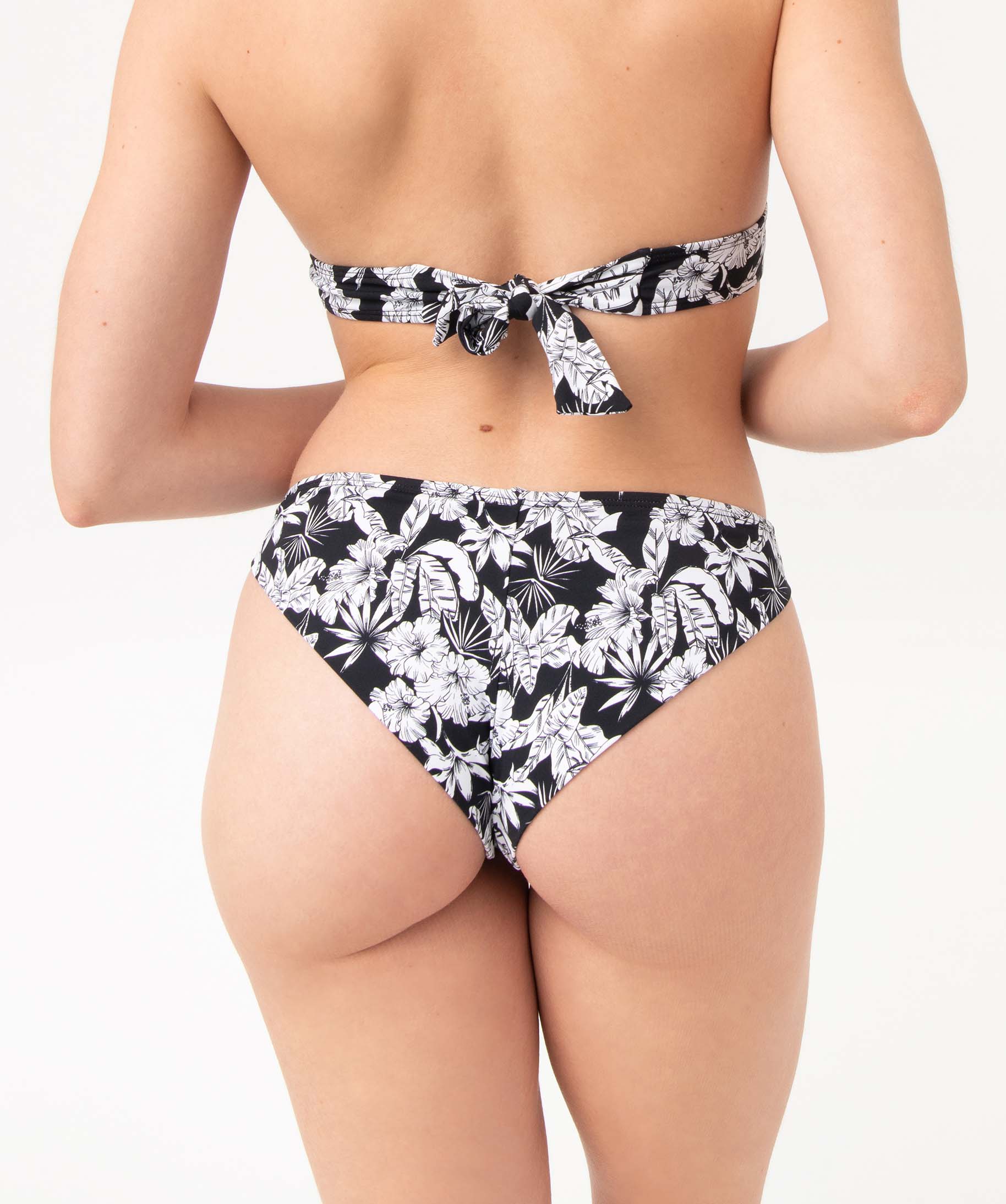 Bas de maillot de bain femme forme tanga à motifs fleuris imprime | GEMO