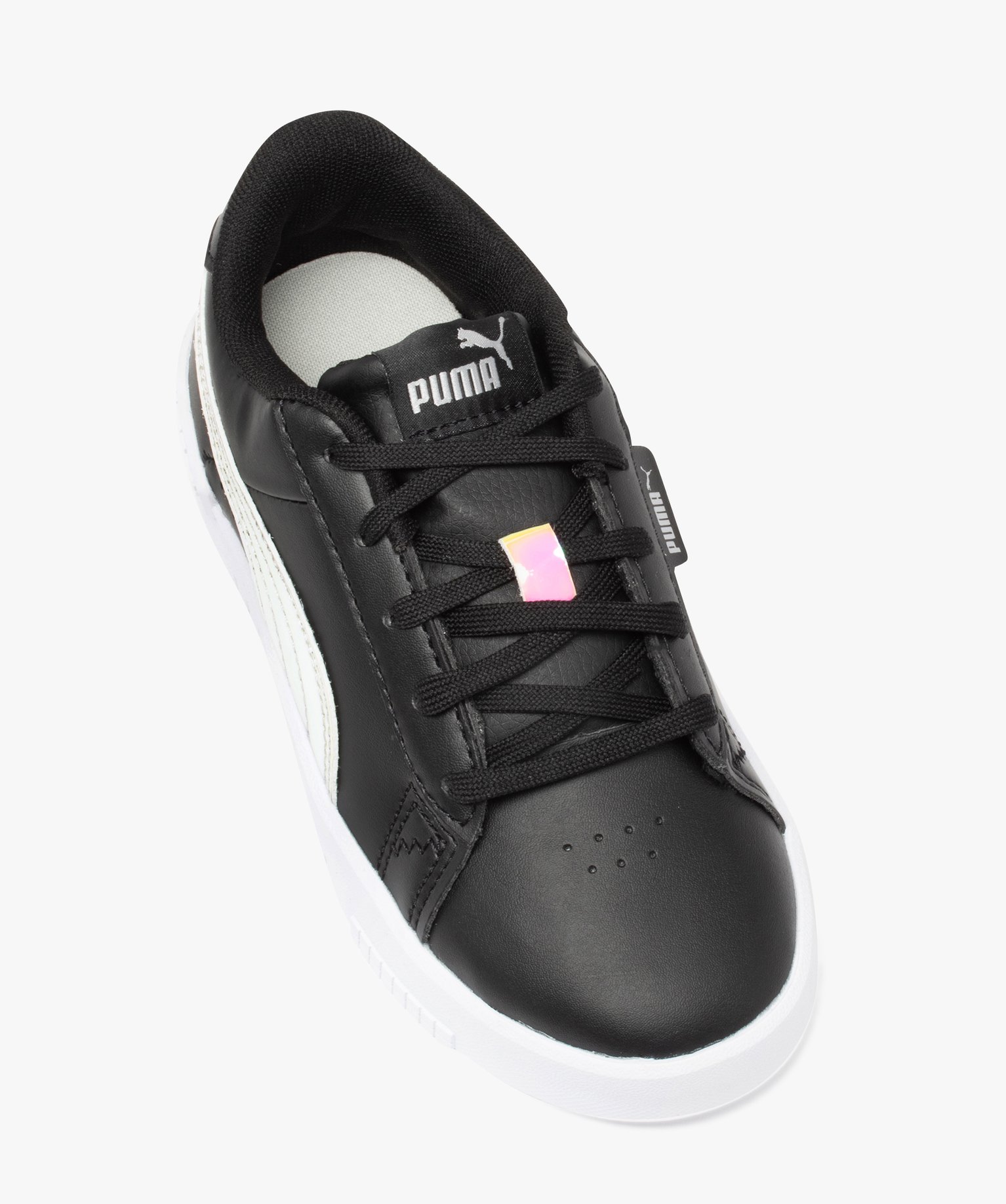 Baskets fille unies à lacets détails irisés – Puma Jada noir | GEMO