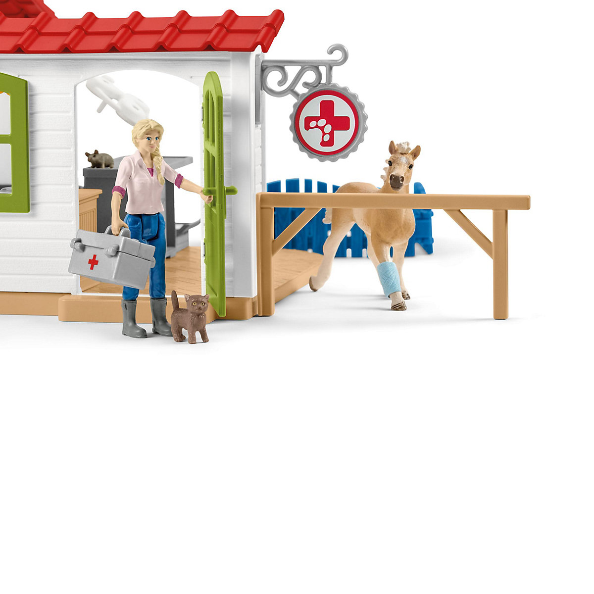 Schleich Farm World 42502 Tierarzt-Praxis mit Haustieren