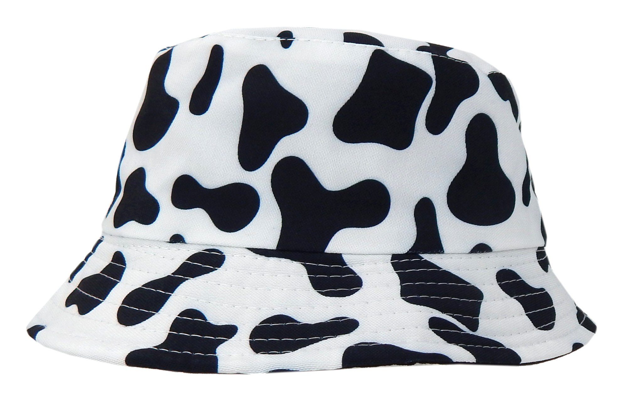 Ella Jonte Schlapphut Bucket Hat Kuhflecken-Motiv Baumwolle Sommerhut Wendehut