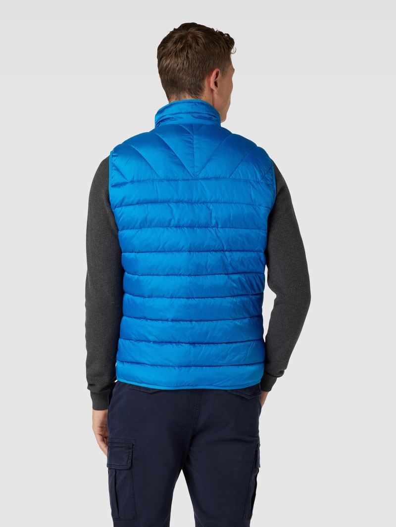Regular Fit Steppweste mit Stehkragen Modell 'AERONS' in royalblau