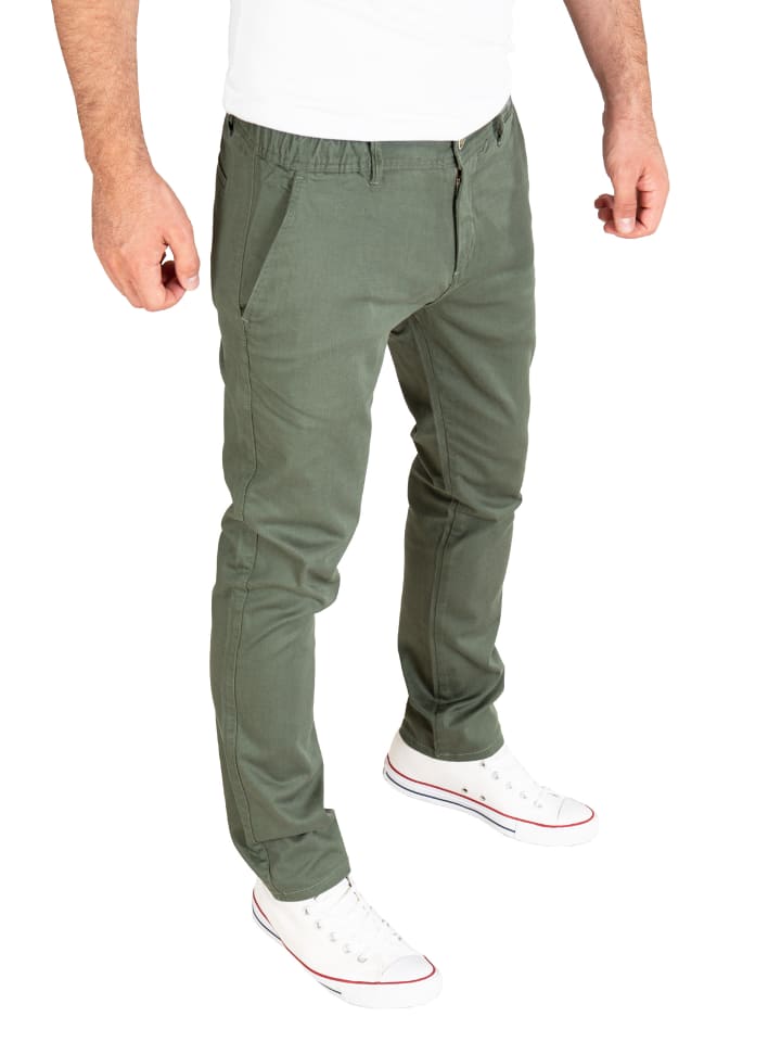 Pittman Stretch Chino Hose Andrew in Khaki günstig kaufen