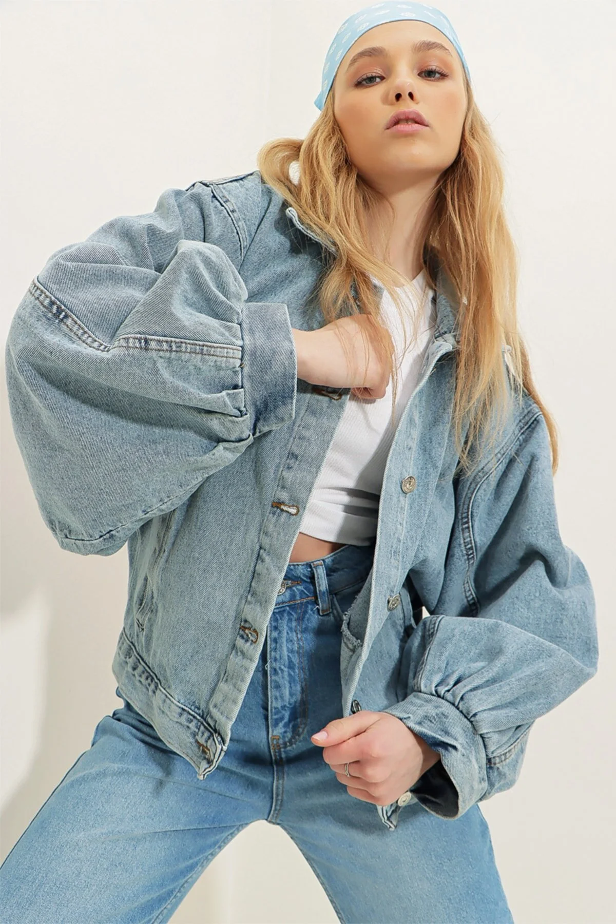 Trend Alaçatı Stili  Jacke - Blau - Regular Fit