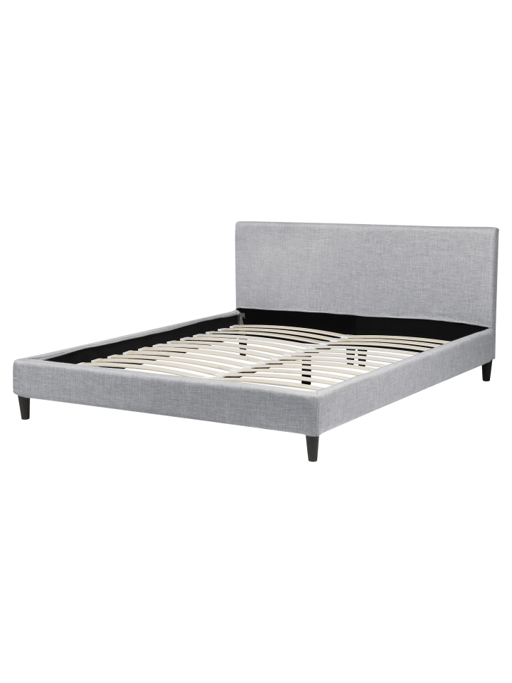 Beliani Doppelbett mit LED FITOU in Grau - (W) 170 x (H) 87 x (L) 214 cm günstig kaufen onesize