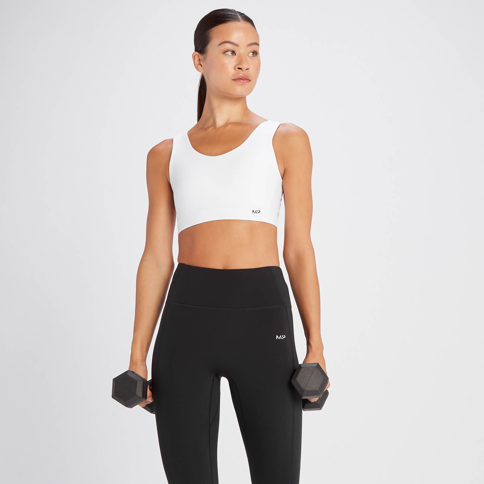 Brassière de sport MP Tempo Basics pour femmes – Blanc