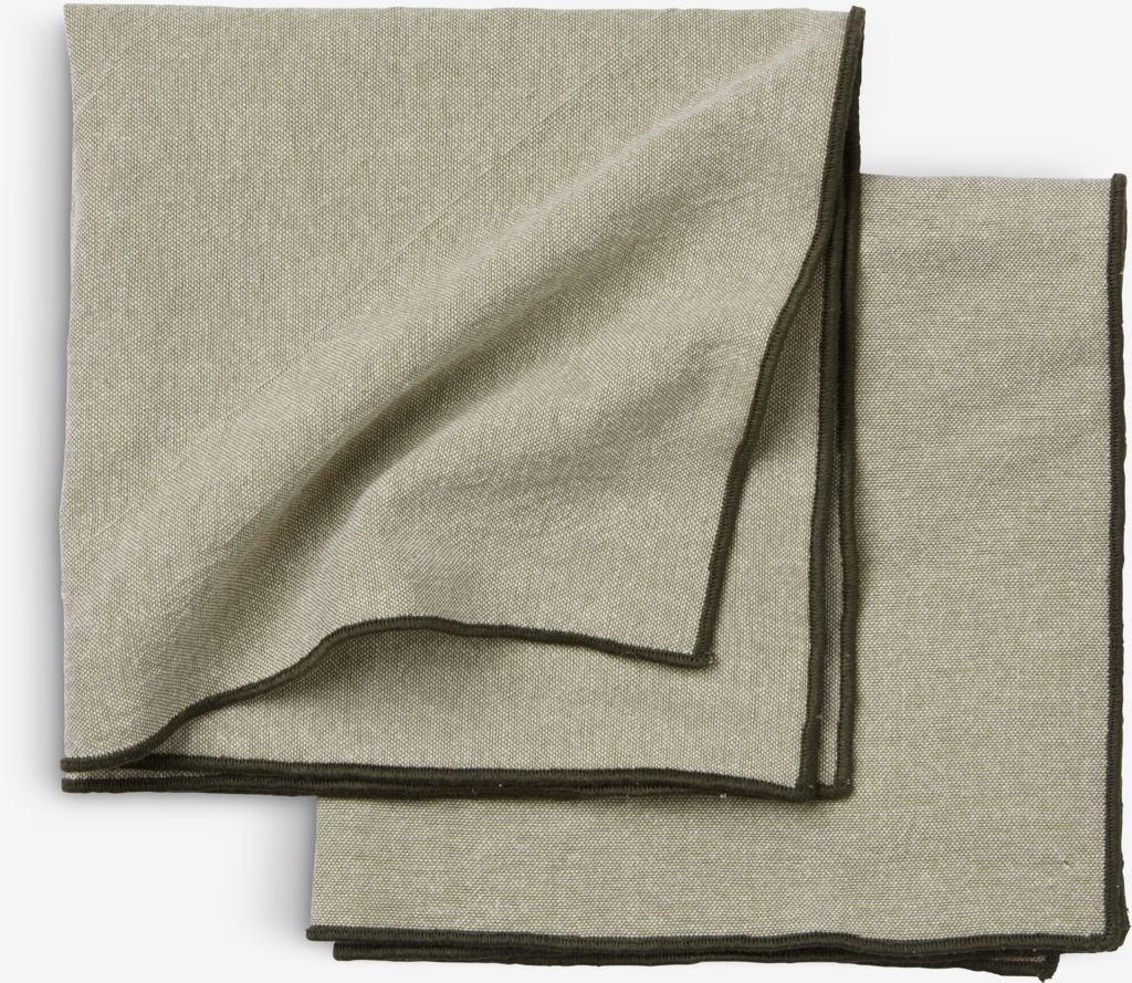 Serviettes en tissu BLINDURT BLINDURT 40x40 vertes, paquet de 2